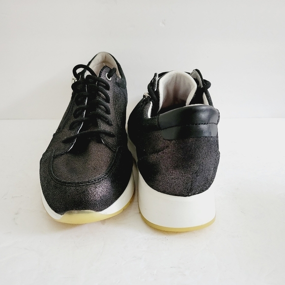 NEW Munro Women's Piper Suede Glitter Lace-Up Sneakers Size 11 - Picture 4 of 9